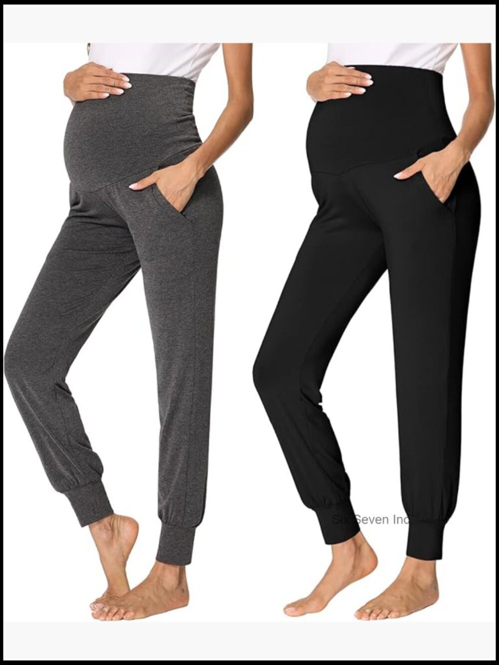 Maternity Over Belly Lounge Pajama Joggers with Pockets
